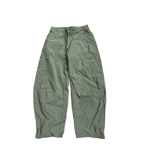 Everlane Pants - Everlane Olive Green Barrel Leg Pull On Utility Pants Womens Small Drawstring